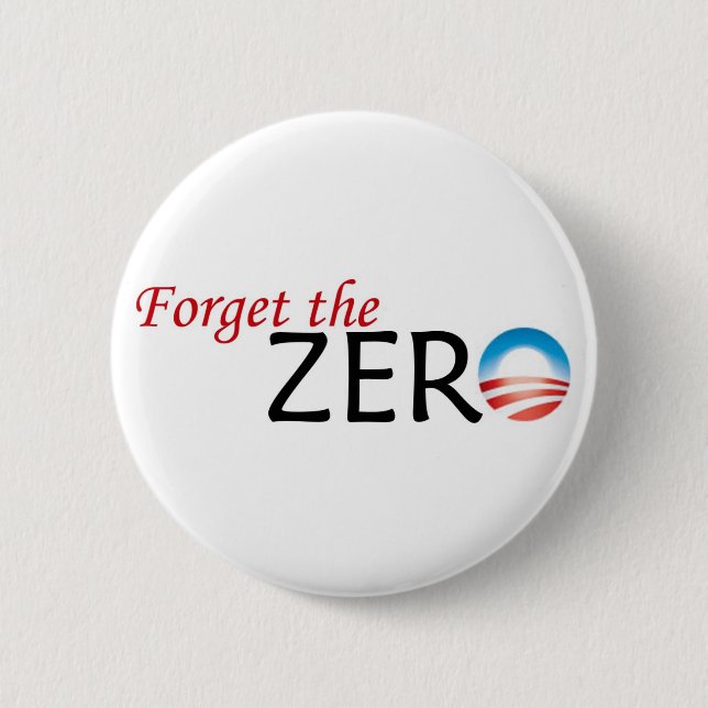 Badge Rond 5 Cm Oubliez le bouton zéro (Devant)