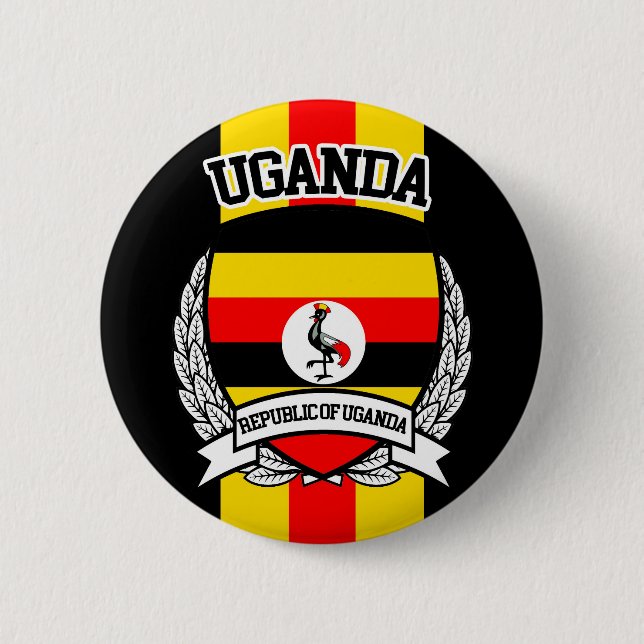 Badge Rond 5 Cm Ouganda (Devant)