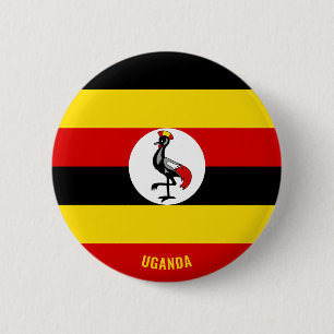 Badge Rond 5 Cm Ouganda Drapeau mignon Patriotique