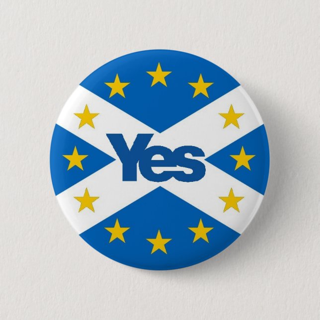 Badge Rond 5 Cm Oui à l'Européen indépendant Ecosse (Devant)