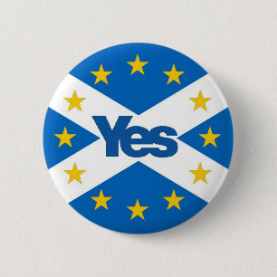 Badge Rond 5 Cm Oui à l'Européen indépendant Ecosse