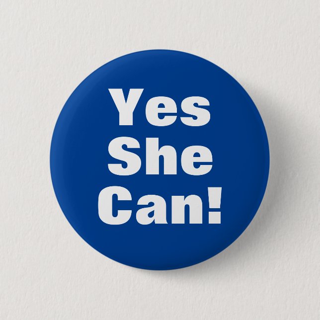 Badge Rond 5 Cm Oui elle peut ! (Devant)