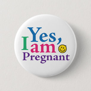 Badge Rond 5 Cm Oui je suis enceinte