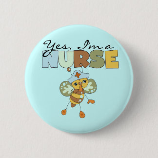 Badge Rond 5 Cm OUI, je suis infirmière T-shirts et cadeaux