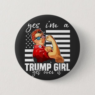 Badge Rond 5 Cm Oui, je suis une fille de Trump qui s'en remet à T