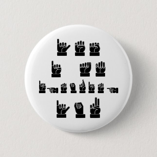 Badge Rond 5 Cm Oui je vous ignore © de #USAPatriotGraphics d'ASL (Devant)