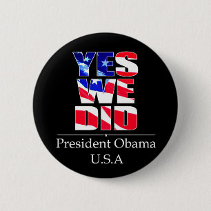 Badge Rond 5 Cm Oui nous avons mis un drapeau - Bouton rond