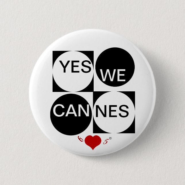 Badge Rond 5 Cm Oui nous Cannes (Devant)