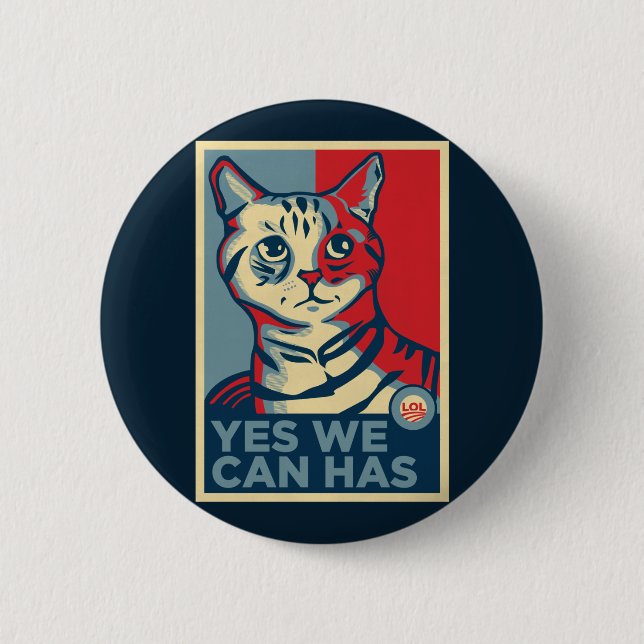Badge Rond 5 Cm Oui nous pouvons a (Devant)