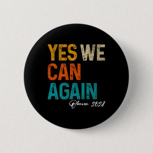 Badge Rond 5 Cm Oui, nous pouvons à nouveau Obama pour le Présiden