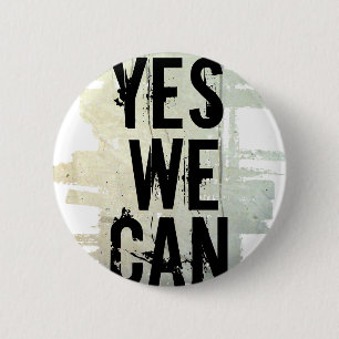 Badge Rond 5 Cm OUI NOUS POUVONS bouton de bckgrnd de concrt