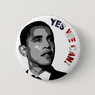 Badge Rond 5 Cm Oui nous pouvons ! - Bouton politique d'Obama