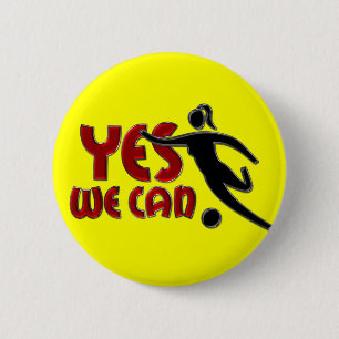 Badge Rond 5 Cm OUI NOUS POUVONS - Femmes Football