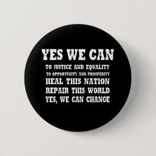 BADGE ROND 5 CM OUI ON PEUT / OBAMA