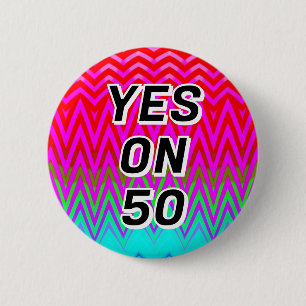 Badge Rond 5 Cm OUI SUR 50 ( vous pouvez modifier les mots )