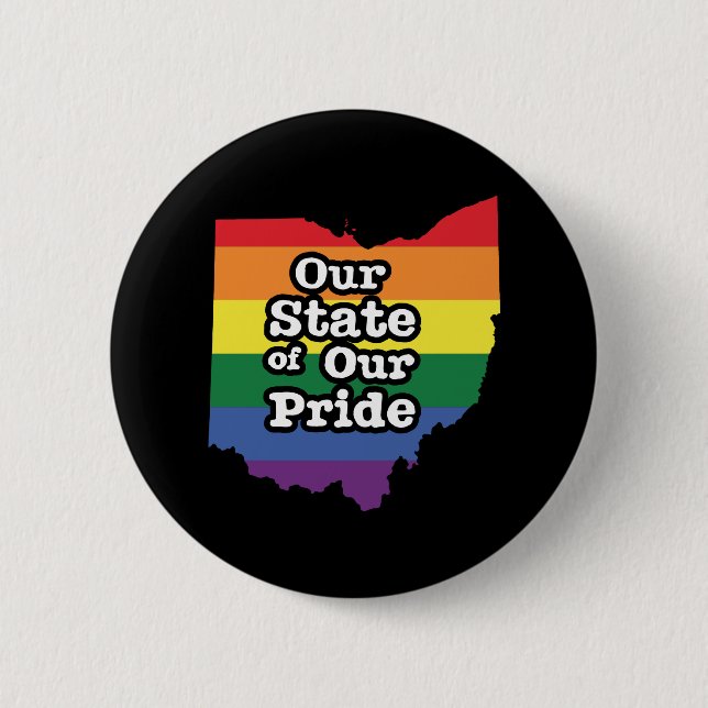 Badge Rond 5 Cm Our State of Our Pride Ohio (Devant)