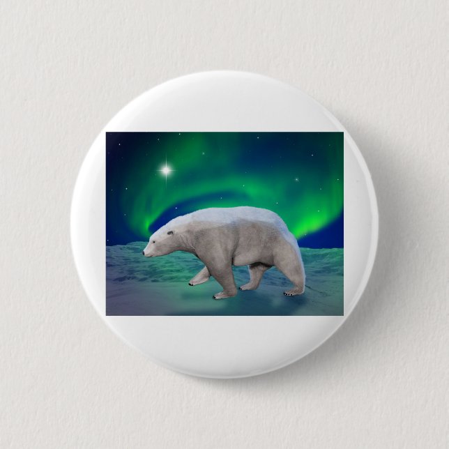 Badge Rond 5 Cm Ours blanc (Devant)