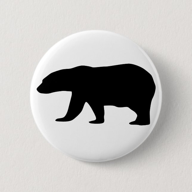 Badge Rond 5 Cm Ours blanc (Devant)