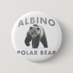 Badge Rond 5 Cm ours blanc albinos