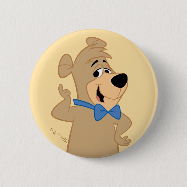 Badge Rond 5 Cm Ours Boo-Boo Précocieux (Devant)