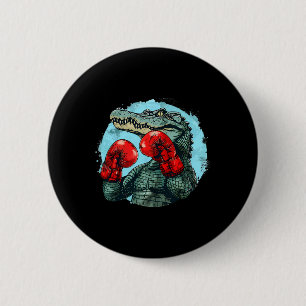 Badge Rond 5 Cm Ours boxeur avec gants de boxe Kickboxing Drôle Bo