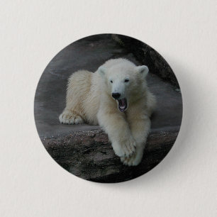 Badge Rond 5 Cm Ours brun