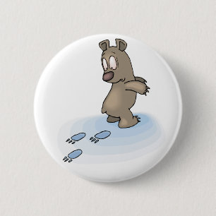 Badge Rond 5 Cm Ours confus