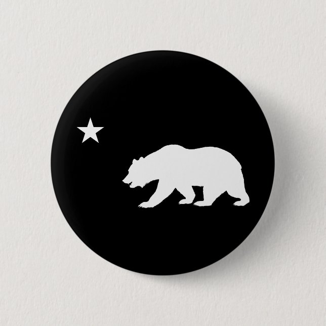 Badge Rond 5 Cm Ours de Californie (Devant)