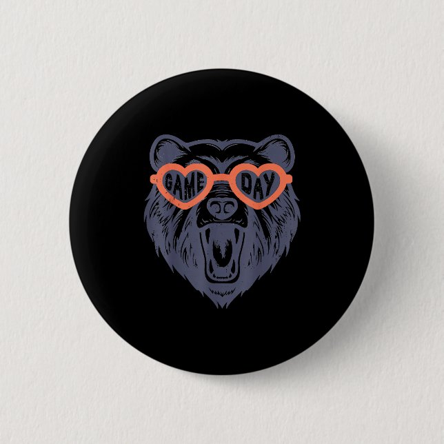 Badge Rond 5 Cm Ours de la journée de jeu  (Devant)