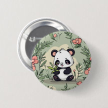 Ours de panda blanc sur fleurs