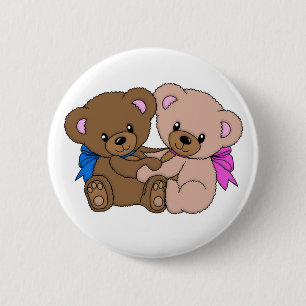 Badge Rond 5 Cm Ours de Peluche