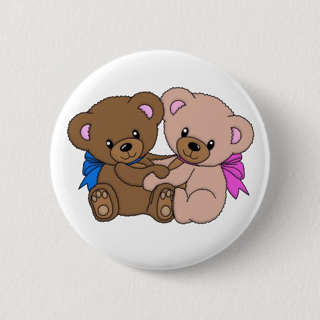 Badge Rond 5 Cm Ours de Peluche (Devant)