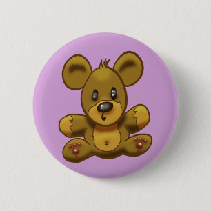 Badge Rond 5 Cm Ours en peluche mignon
