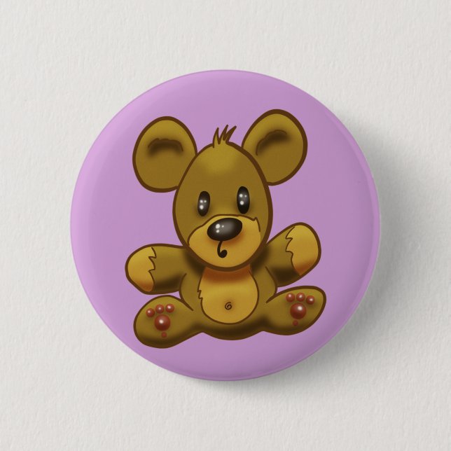 Badge Rond 5 Cm Ours en peluche mignon (Devant)