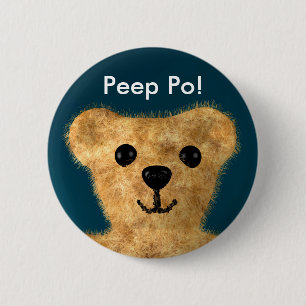 Badge Rond 5 Cm Ours en peluche (Peep po !)