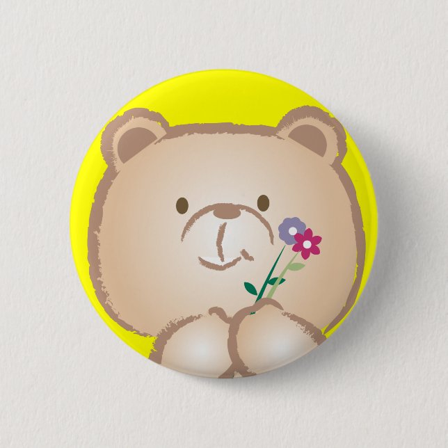 Badge Rond 5 Cm ours femelle (Devant)