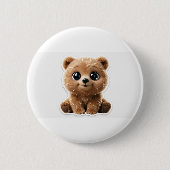Badge Rond 5 Cm Ours Mignon (Devant)