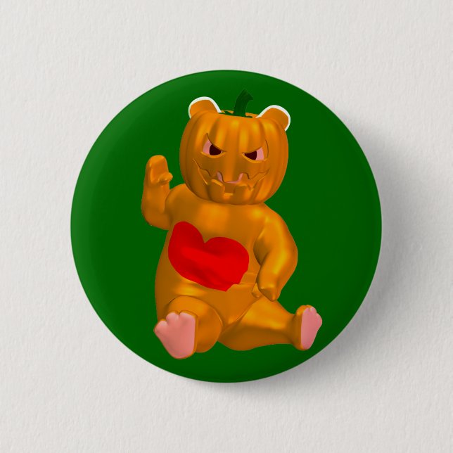 Badge Rond 5 Cm Ours orange (Devant)