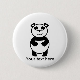 Badge Rond 5 Cm Ours panda de sourire