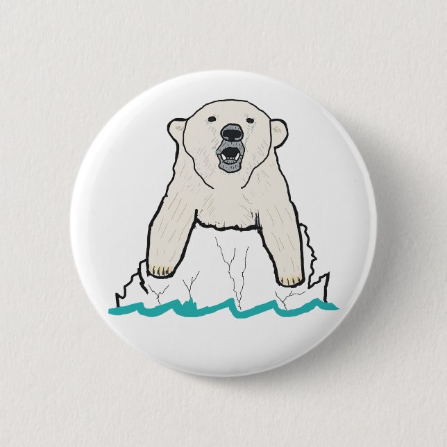 Badge Rond 5 Cm Ours polaire (Devant)