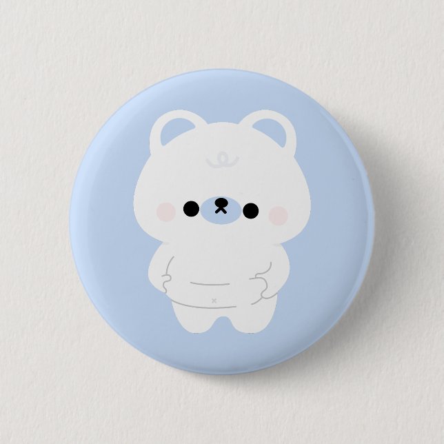 Badge Rond 5 Cm Ours polaire chonky (Devant)