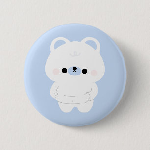Badge Rond 5 Cm Ours polaire chonky