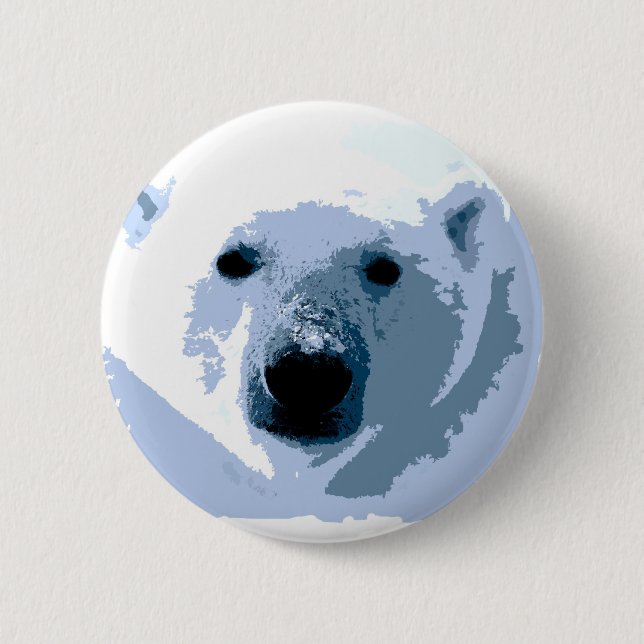 Badge Rond 5 Cm Ours polaire Pop Art (Devant)