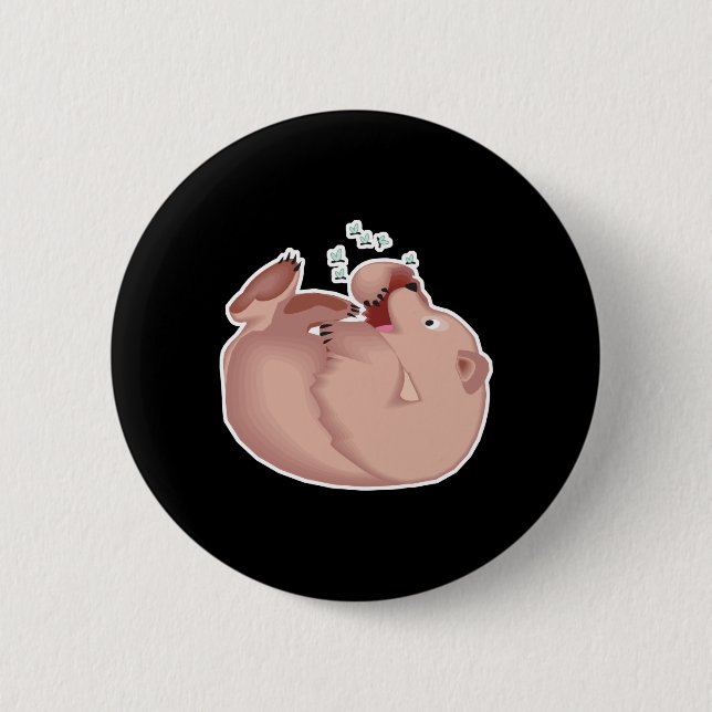 Badge Rond 5 Cm ours roly poly (Devant)