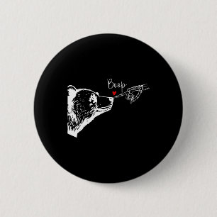 Badge Rond 5 Cm Ours Skeleton Boop Ours Drôle Halloween Fille Homm