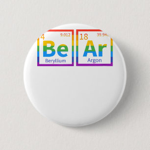 Badge Rond 5 Cm Ours Tableau Périodique Ours Gay Ours LGBT Pride A