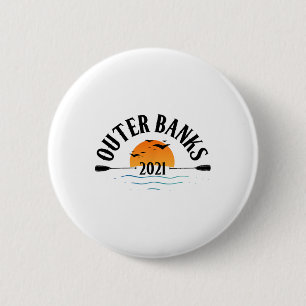 Badge Rond 5 Cm Outer Banks NC - OBX Voyage de vacances en famille