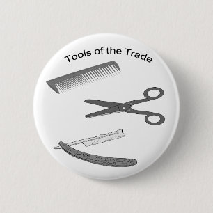 Badge Rond 5 Cm Outils de coiffeur du commerce