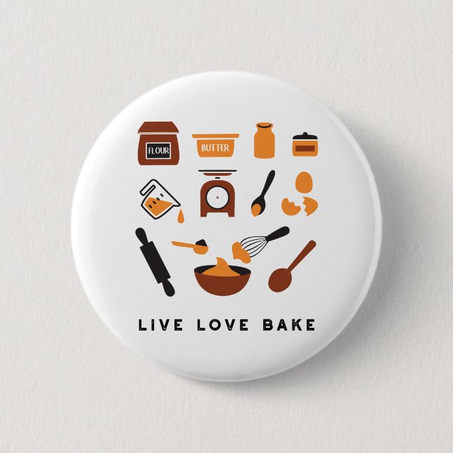 Badge Rond 5 Cm Outils de cuisson doux (Devant)