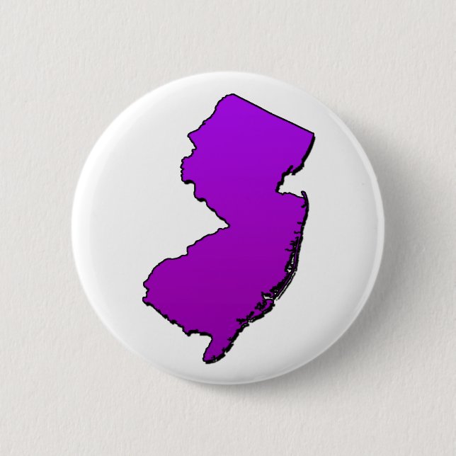 Badge Rond 5 Cm Outline pourpre du New Jersey (Devant)